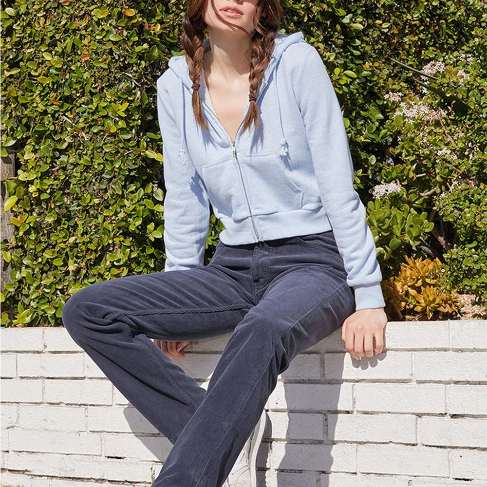 John Galt x Brandy Melville Corduroy Straight Leg Pants Women’s Small Navy Blue